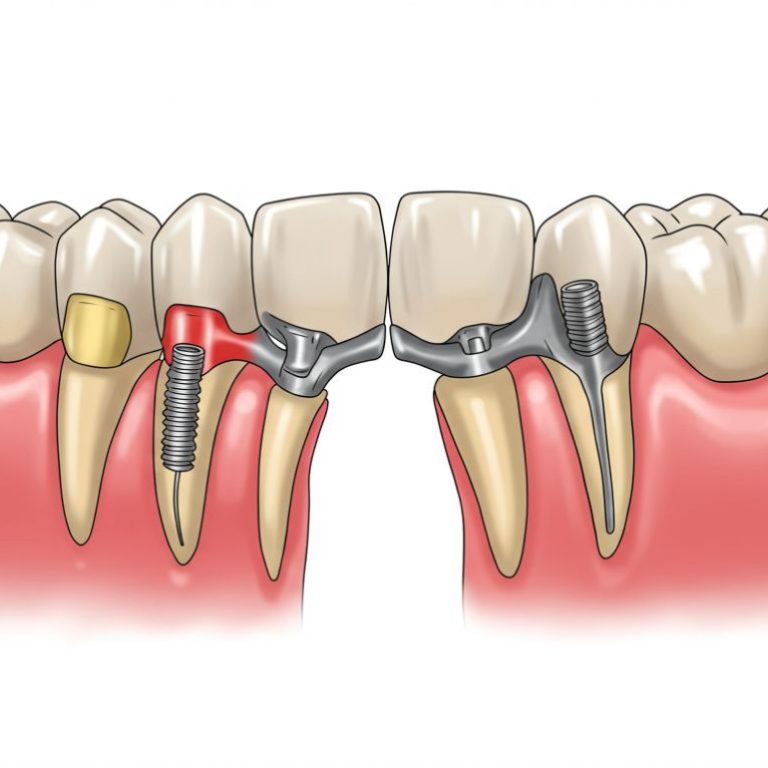 Tooth replacement with dental bridge
